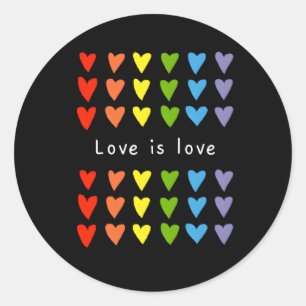 Adesivo Redondo Gay para o Rainbow Lgtb Pride Month Celebrar Amor