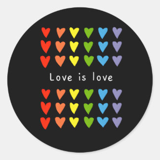 Adesivo Redondo Gay para o Rainbow Lgtb Pride Month Celebrar Amor