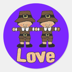Adesivo Redondo Gay Pilgrims Stickers