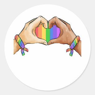 Adesivo Redondo Gay ?Pride Clothing Lgbt Arco-Íris 