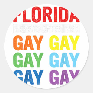 Adesivo Redondo Gay Rights Florida Gay Diga Gay Say Trans Keep Pro