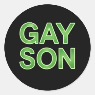 Adesivo Redondo Gay Son Engraçado Orgulho LGBTQ