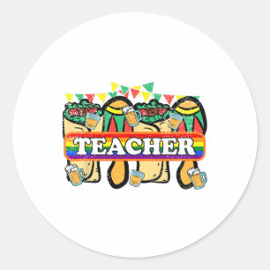 Adesivo Redondo Gay Teacher Cinco De Mayo Lgbt-q Orgulho Mexicano