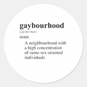 ADESIVO REDONDO GAYBOURHOOD