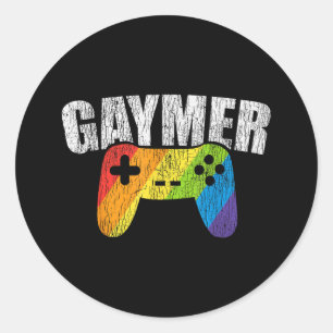 Adesivo Redondo Gaymer Rainbow Flag Jogos Lésbicos Gay Bissexuais