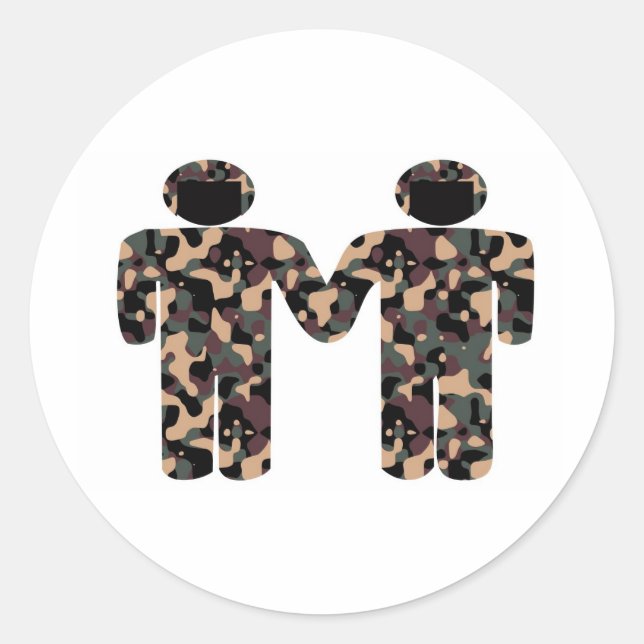 Adesivo Redondo Gays in uniform (Frente)