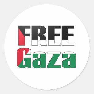 Adesivo Redondo Gaza Livre