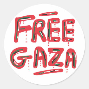 Adesivo Redondo Gaza Livre