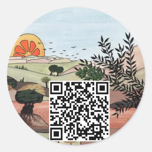 Adesivo Redondo Gaza Sticker (Frente)