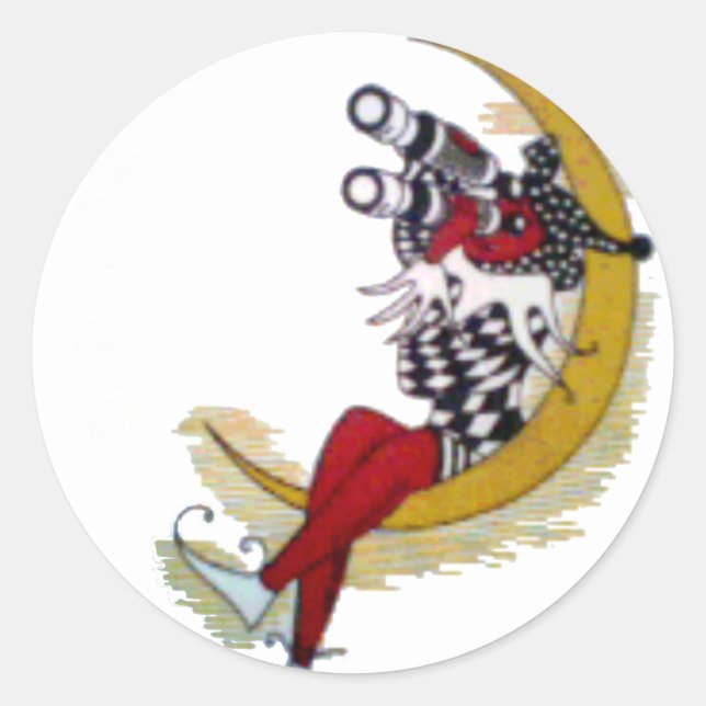 Adesivo Redondo Gaze Cósmica: Elf na Aventura da Lua (Frente)