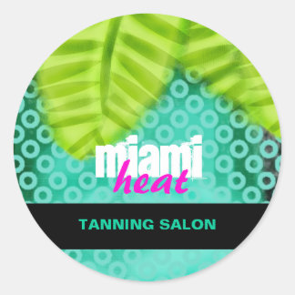 Adesivo Redondo GC | Vinheta Wave de Miami Heat