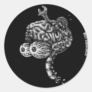 Adesivo Redondo Gearhead Sticker