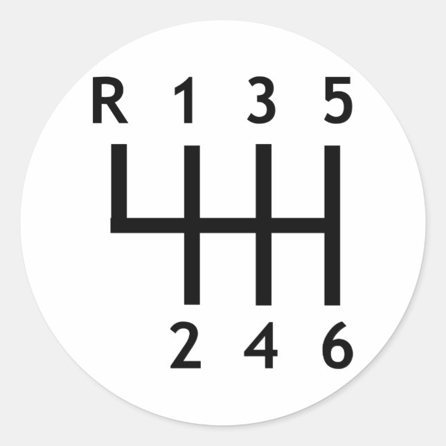 Adesivo Redondo Gearshift - Raça (Frente)