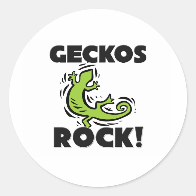 Adesivo Redondo Geckos Rock (Frente)