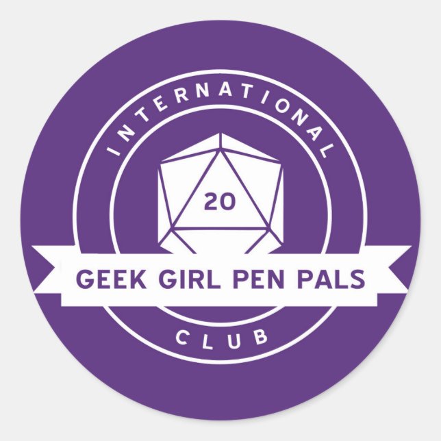 Adesivo Redondo Geek Caneta Pals Stickers (Frente)