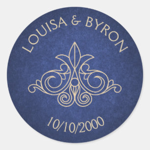 Adesivo Redondo Geek da Biblioteca do Livro Casamento Literário Az