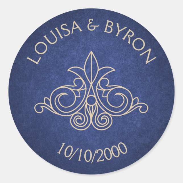 Adesivo Redondo Geek da Biblioteca do Livro Casamento Literário Az (Frente)