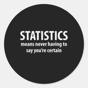 Adesivo Redondo Geek de Ciências da Matemática de Estatística