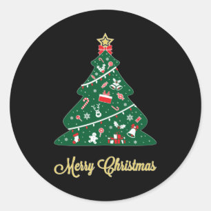 Adesivo Redondo Geek de Natal Engraçada Ideia do Presente de Amor