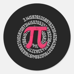 Adesivo Redondo Geek De Nerd De Matemática Pi Day 3.1415 Irraciona