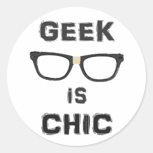 Adesivo Redondo Geek é chic