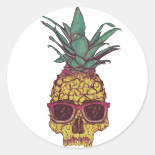 Adesivo Redondo Geek Funky Legal Pineapple Punk