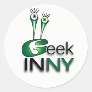 Adesivo Redondo Geek No Vinheta Grande