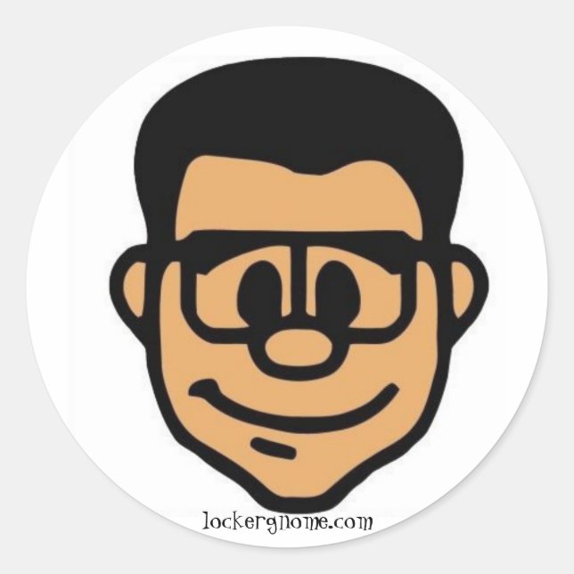 Adesivo Redondo GeekWare! Lockergnome Sticker (Frente)