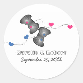 Adesivo Redondo Geeky Gamers Stickers