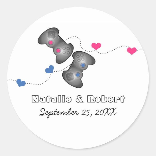 Adesivo Redondo Geeky Gamers Stickers (Frente)