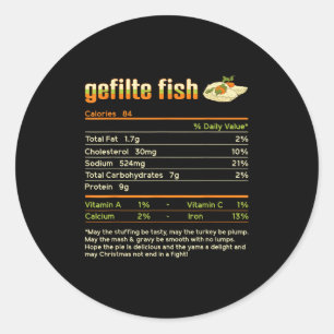 Adesivo Redondo Gefilte Fish Nutrition Facts Family Matching Chris