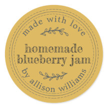 Geléia Caseira Rústica de Mirtilo em Lata Cor Ocre