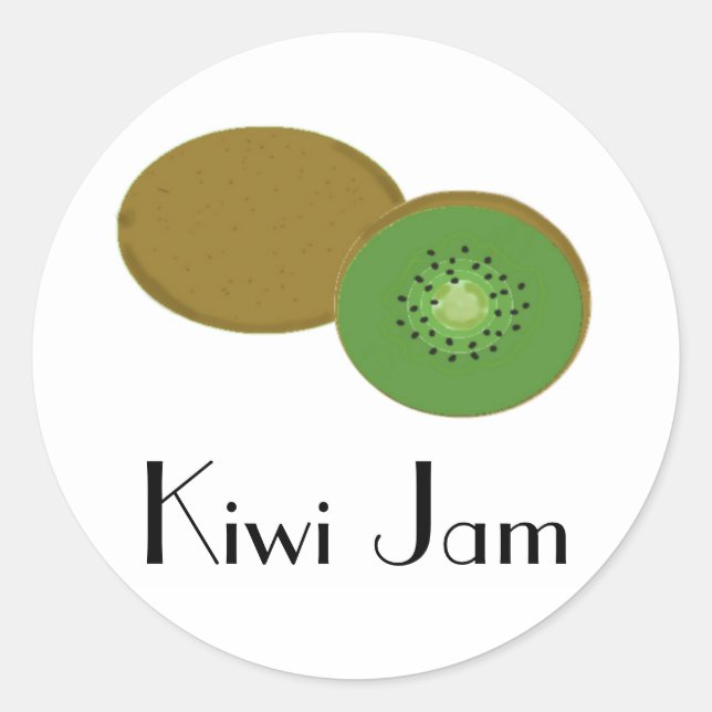 Adesivo Redondo Geleia de Kiwi (Frente)