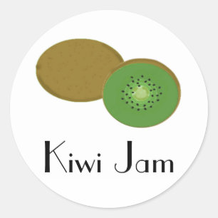 Adesivo Redondo Geleia de Kiwi