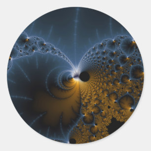 Adesivo Redondo Geleias de deriva - Arte fractal