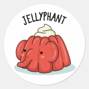 Adesivo Redondo Gelly Pun Elefante Cute