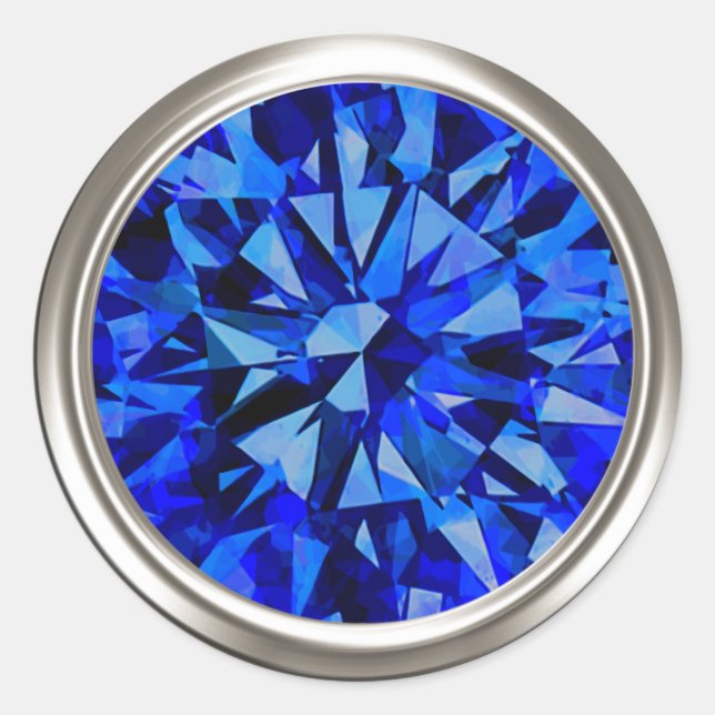 Adesivo Redondo Gem Azul (Frente)