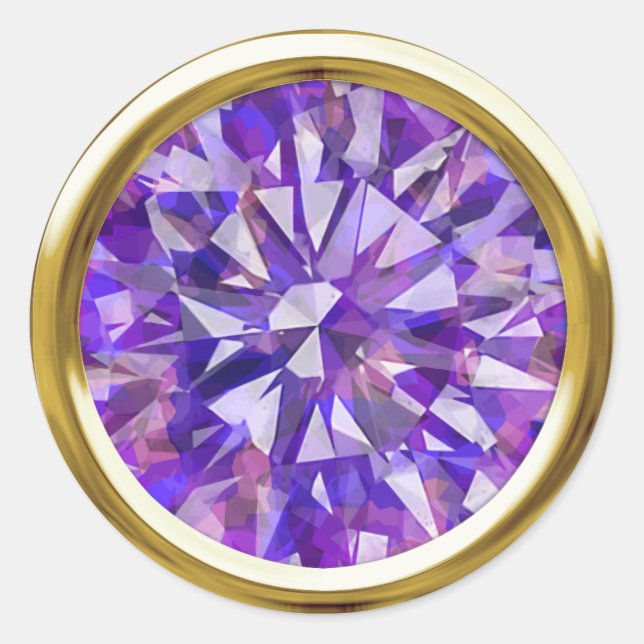 Adesivo Redondo Gem Purples (Frente)