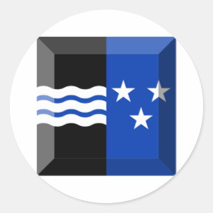 Adesivo Redondo Gema da bandeira de Aargau