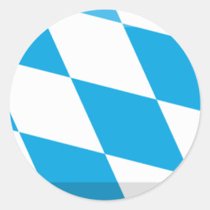 Adesivo Redondo Gema da bandeira de Baviera