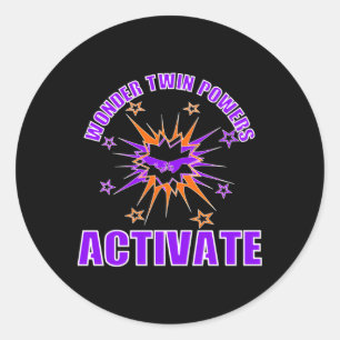 Adesivo Redondo Gêmeas Maravilhas Ativam Idênticas E Fraternas