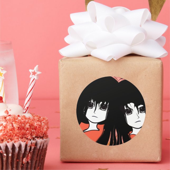 Adesivo Redondo Gêmeos Animes (Festa)