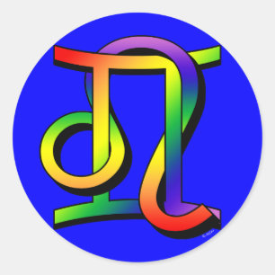 Adesivo Redondo Gêmeos & Leo de GLBT