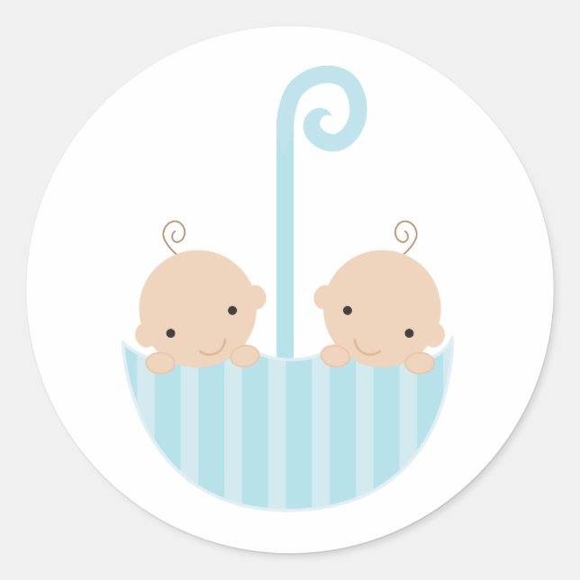 Adesivo Redondo Gêmeos nos Guarda-chuvas (Frente)