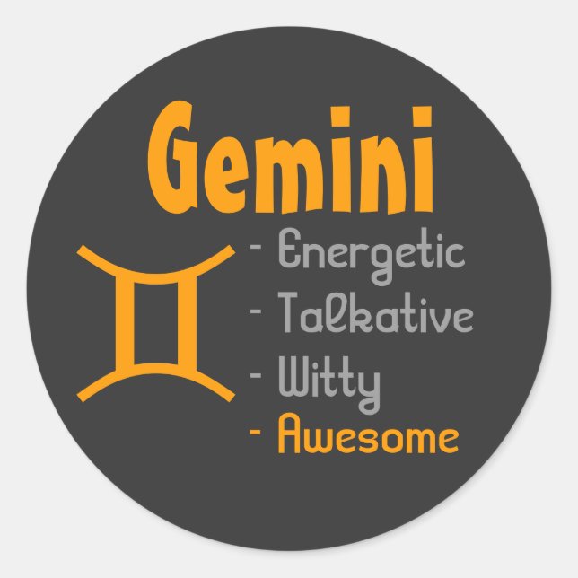 Adesivo Redondo Gemini (Frente)
