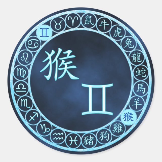 Adesivo Redondo Gemini/Macaco (Frente)