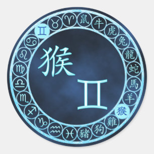 Adesivo Redondo Gemini/Macaco