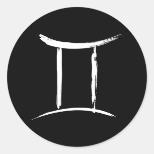 Adesivo Redondo GEMINI O Sinal Astrologia dos Gêmeos