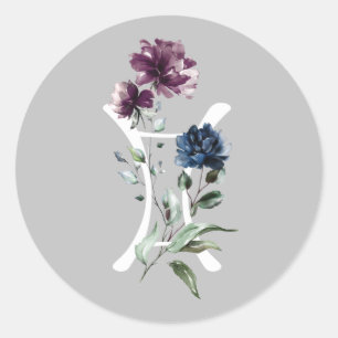 Adesivo Redondo Gemini - Símbolo Zodíaco