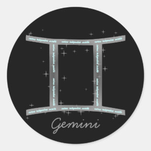 Adesivo Redondo Gemini Sticker